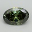 7.06 Ct. Fancy Vivid Green Oval Lab Grown Diamond