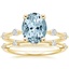 18KY Aquamarine Aimee Diamond Bridal Set, smalltop view