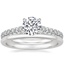 Platinum Chantal Diamond Ring with Petite Comfort Fit Wedding Ring