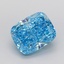 3.51 Ct. Fancy Vivid Blue Cushion Lab Grown Diamond