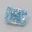 1.08 Ct. Fancy Vivid Blue Cushion Lab Grown Diamond