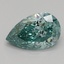 1.59 Ct. Fancy Vivid Green Pear Lab Grown Diamond