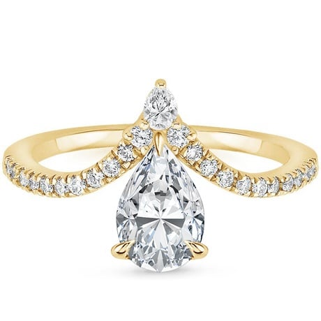 18K Yellow Gold Nouveau Diamond Bridal Set