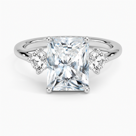 18K White Gold Luxe Floating Three Stone Diamond Ring (1/3 ct. tw.)