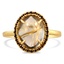 Custom Rutilated Quartz Halo Ring
