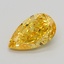 2.10 Ct. Fancy Vivid  Yellow Pear Lab Grown Diamond