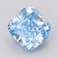 2.10 Ct. Fancy Vivid Blue Cushion Lab Grown Diamond