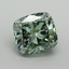 2.53 Ct. Fancy Vivid Pacific Green Cushion Lab Grown Diamond