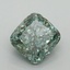 2.02 Ct. Fancy Vivid Pacific Green Cushion Lab Grown Diamond