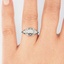 The Ella Ring, smalltop view on a hand