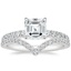 18K White Gold Luxe Heritage Diamond Ring (1/3 ct. tw.) with Elongated Luxe Flair Diamond Ring