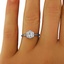 The Adorlee Ring, smalltop view on a hand