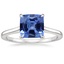 18K White Gold 1.4mm Provence Solitaire Ring, smalltop view