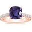 14K Rose Gold Sienna Half Coverage Diamond Ring, smalltop view