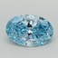 1.08 Ct. Fancy Vivid Blue Oval Lab Grown Diamond