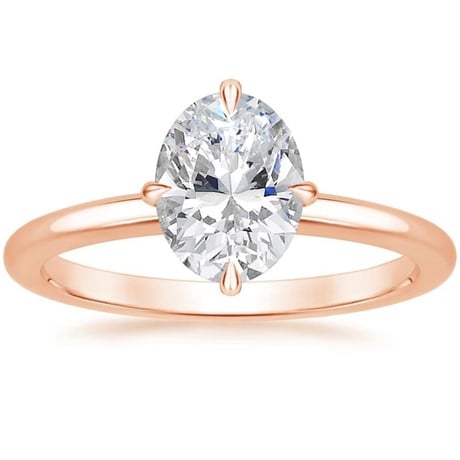 14K Rose Gold North Star Solitaire Ring