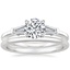 Platinum Symphony Diamond Ring (1/2 ct. tw.) with Petite Comfort Fit Wedding Ring