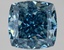 3.17 Ct. Fancy Vivid Blue Cushion Lab Grown Diamond