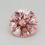 0.54 Ct. Fancy Vivid Pink Round Lab Grown Diamond