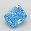 3.71 Ct. Fancy Vivid Blue Cushion Lab Grown Diamond