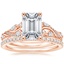 14K Rose Gold Begonia Vine Diamond Ring (1/2 ct. tw.) with Luxe Ballad Diamond Ring (1/4 ct. tw.)