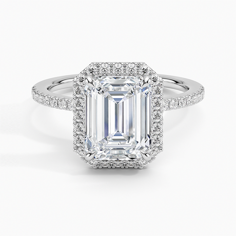 Hidden Halo Diamond Engagement Ring