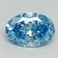 1.21 Ct. Fancy Vivid Blue Oval Lab Grown Diamond