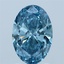 2.00 Ct. Fancy Vivid  Blue Oval Lab Grown Diamond