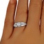 The Mariotta Ring, smallzoomed in top view on a hand