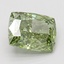 2.59 Ct. Fancy Vivid Green Cushion Lab Grown Diamond