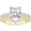 18K Yellow Gold Olympia Diamond Ring with Luxe Lunette Diamond Ring (1/3 ct. tw.)