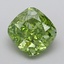 1.50 Ct. Fancy Vivid  Green Cushion Lab Grown Diamond