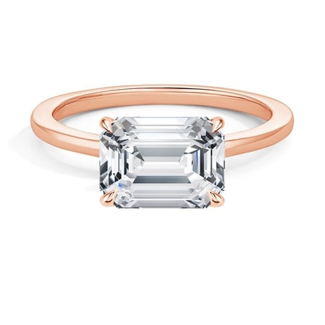 14K Rose Gold Morgan East-West Solitaire Ring