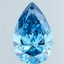 10.05 Ct. Fancy Vivid Blue Pear Lab Grown Diamond