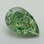 5.13 Ct. Fancy Vivid Green Pear Lab Grown Diamond