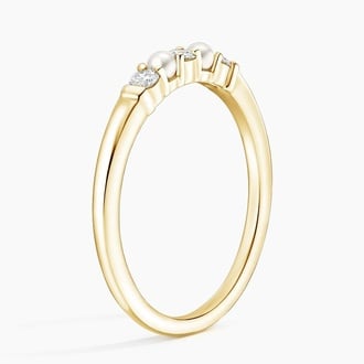 Rochelle Freshwater Cultured Pearl and Diamond Ring
