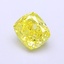 1.22 Ct. Fancy Vivid  Yellow Cushion Lab Grown Diamond