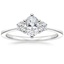 Platinum Tallula Three Stone Diamond Ring, smalltop view
