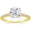 18K Yellow Gold Sonora Diamond Ring, smalltop view
