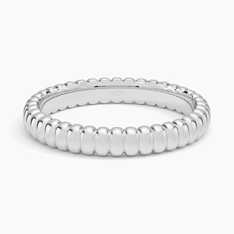 Petra Textured Ring in 18K White Gold