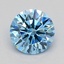 0.51 Ct. Fancy Vivid  Blue Round Lab Grown Diamond