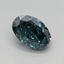 0.78 Ct. Fancy Vivid Bluish Green Oval Lab Grown Diamond
