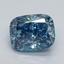 2.10 Ct. Fancy Vivid Blue Cushion Lab Grown Diamond
