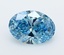 3.03 Ct. Fancy Vivid  Blue Oval Lab Grown Diamond