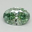 1.18 Ct. Fancy Vivid Pacific Green Oval Lab Grown Diamond