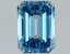 1.00 Ct. Fancy Vivid Blue Emerald Lab Grown Diamond