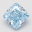 3.09 Ct. Fancy Vivid Blue Cushion Lab Grown Diamond