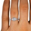 The Lark Ring, smallzoomed in top view on a hand