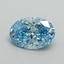 0.60 Ct. Fancy Vivid Blue Oval Lab Grown Diamond