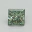 1.51 Ct. Fancy Vivid Pacific Green Princess Lab Grown Diamond